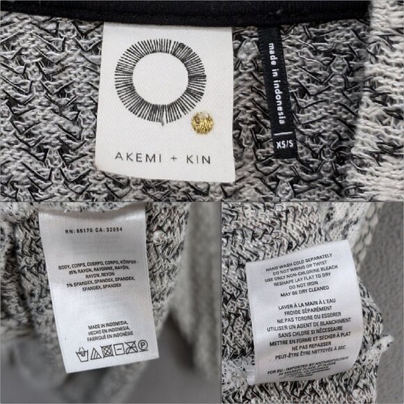 Anthropologie Akemi Kin Sweater Womens Grey Cowl Neck Long Sleeve Pullover Sz XS - Picture 3 of 7